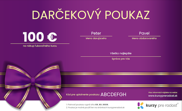 Darčekový poukaz v hodnote 100 €